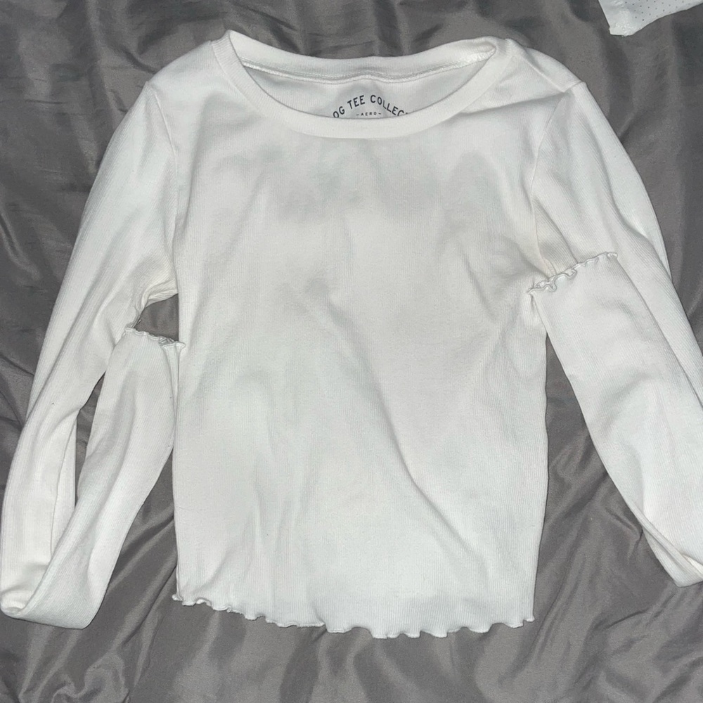 White Long Sleeve Aeropostal
